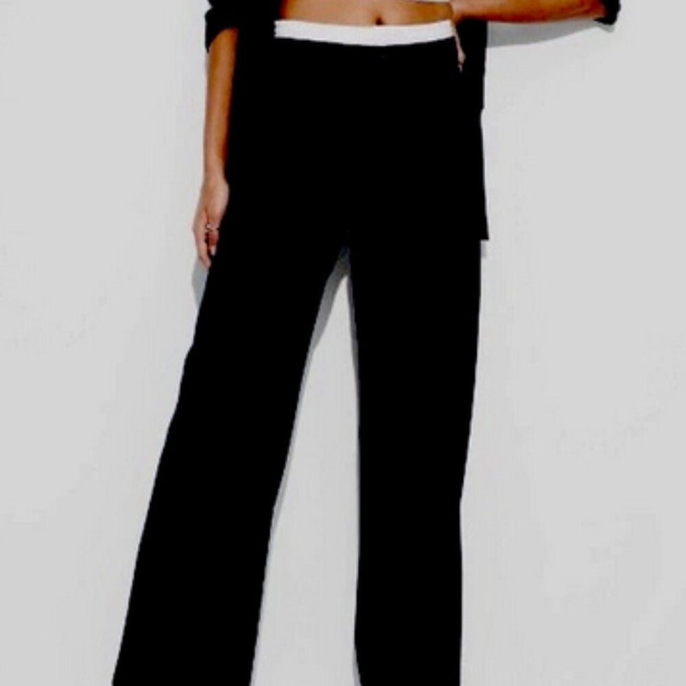 Target Women High-Rise Wide Leg Boxer Trousers Wild Fable Black XXL Relaxed Fit